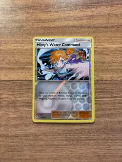 Misty's Water Command 63/68 Reverse Holo Rare Hidden Fates Pokemon Card LP - Image 1