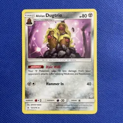 Alolan Dugtrio Rare 122/214 - Unbroken Bonds Pokemon Card - NM - Image 1