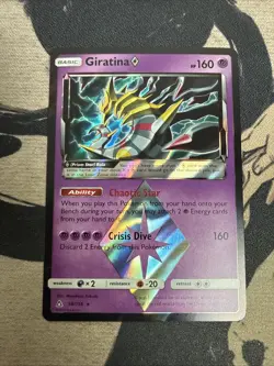 Giratina PRISM STAR Pokemon TCG Holo Card 58/156 SM Ultra Prism NM - Image 1