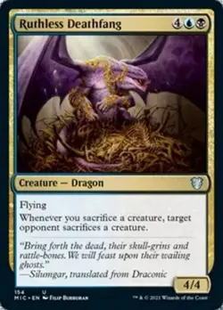 MTG 2015 RUTHLESS DEATHFANG - DRAGON CREATURE - MAGIC GATHERING CARD UNCOMMON - Image 1