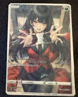 Yumeko Full Art Anime Pokemon Waifu Trading Card Holofoil Glow In Dark - Image 1