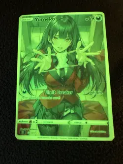 Yumeko Full Art Anime Pokemon Waifu Trading Card Holofoil Glow In Dark - Image 2