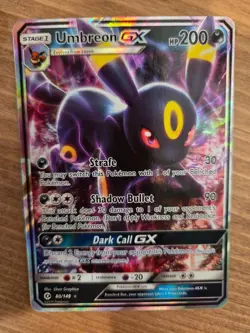2017 Pokemon Umbreon GX Holo Ultra Rare Card 80/149 - Sun & Moon Base Set - NM - Image 1