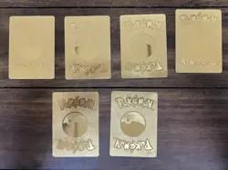Set of 5-POKEMON-GOLD FOIL TRADING CARDS-*Fake* - Image 2