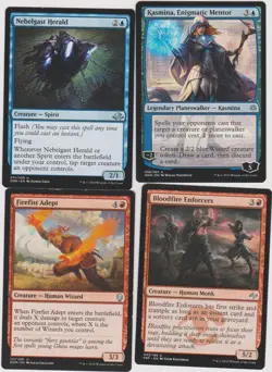 RED-BLUE HUMAN WIZARD DECK 40 CARDS N-MINT MTG MAGIC UNPLAYED B-19 - Image 1