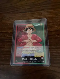 One Piece Monkey D Luffy OP01-003 Pre-Errata Alternate Art Leader Manga Card - Image 1