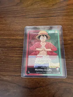 One Piece Monkey D Luffy OP01-003 Pre-Errata Alternate Art Leader Manga Card - Image 2