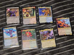 MTG "TRANSFORMERS" Cards x7 Optimus Prime,Flamewar Brash Veteran,Blaster Combat - Image 1