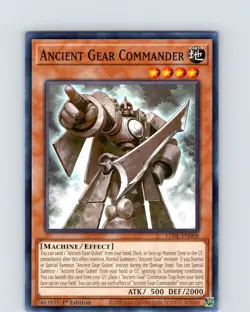 Yu-Gi-Oh TCG Ancient Gear Commander LEDE-EN008 1st Edition Common Card NM - Image 1
