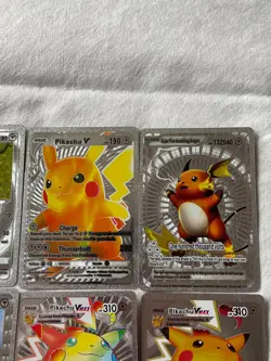 LOT OF 8 POKEMON PIKACHU HP SILVER FOIL FAN CARDS - Image 4