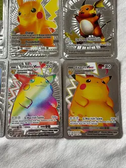 LOT OF 8 POKEMON PIKACHU HP SILVER FOIL FAN CARDS - Image 5
