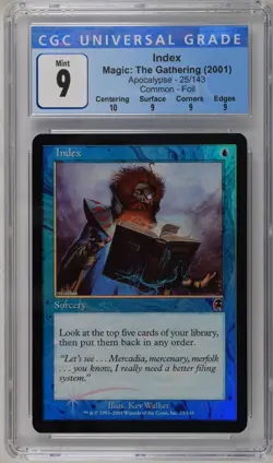 INDEX Apocalypse Foil C CGC 9 Q+ MTG [Nostalgium] - Image 1