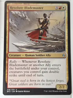 Resolute Blademaster - Battle for Zendikar - Magic the Gathering MTG Nice! - Image 1