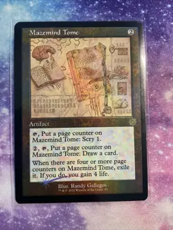 Mazemind Tome Schematic Retro FOIL NM The Brothers' War Magic the Gathering MTG - Image 1