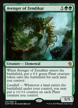 1x Avenger of Zendikar - Foil Light Play, English Duel Decks: Zendikar vs Eldraz - Image 1