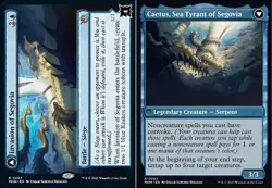 NM-Mint, English MTG Foil Invasion of Segovia // Caetus, Sea Tyrant of Segovia - - Image 1