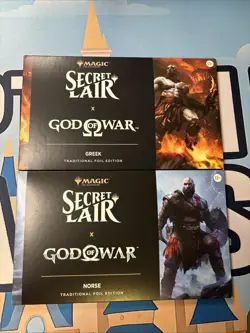 MTG Secret Lair x God of War: Greek & Norse Foil Edition PlayStation SEALED - Image 1