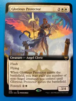 MTG 1x EXTENDED ART Glorious Protector # 335 Kaldheim Magic the Gathering x1 NM - Image 1