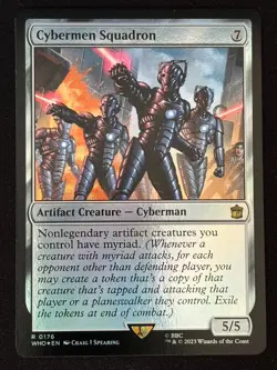 1x MTG Cybermen Squadron (Foil) - Universes Beyond: Doctor Who (WHO) #176 - Image 1