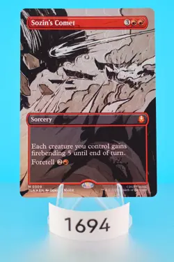 MTG Sozin's Comet Borderless Foil Avatar #309 - Image 1
