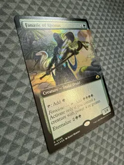 MTG Fanatic of Rhonas #0458 Foil Extended Art Rare Modern Horizons 3 (MH3) - Image 2