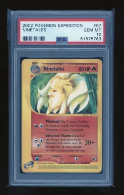 POKEMON Expedition NINETALES 57/165 Rare PSA 10 GEM MINT Vintage WOTC - Image 1