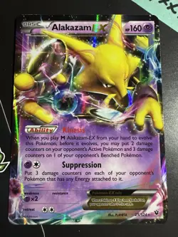 Alakazam EX 25/124, Holo, XY Fates Collide, Pokemon TCG, Ultra Rare, 2016, NM - Image 2