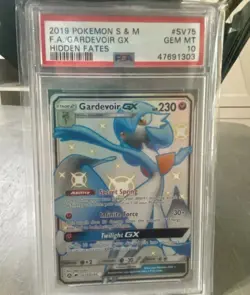Gardevoir GX 2019 Pokemon Sun & Moon Hidden Fates Full Art #SV75 PSA 10 Gem Mint - Image 1