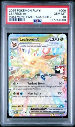 2025 Pokemon Play! Prize Pack Series 7 #006 - PSA GEM MINT 10 - LEAFEON ex - Image 1