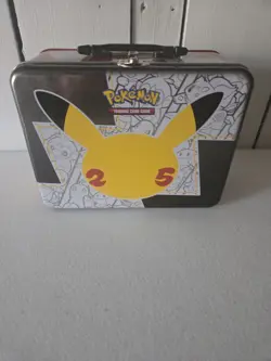 Pokemon 25th Anniversary Chest Lunchbox Empty Tin - Image 1