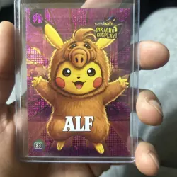 Alf (Pikachu) #E33 - Purple Holo Box Hit Electric Pikachu Cosplay - Pokemon - Image 1