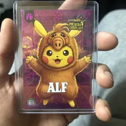 Alf (Pikachu) #E33 - Purple Holo Box Hit Electric Pikachu Cosplay - Pokemon - Image 2