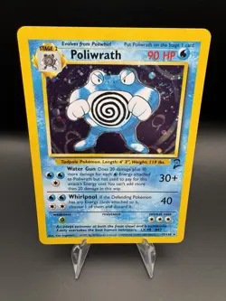 Poliwrath Holo Rare 15/130 Pokemon Base Set 2 WOTC Vintage 2000 - Image 1