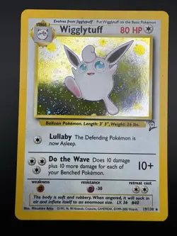 Wigglytuff Holo Rare 19/130 Pokemon Base Set 2 WOTC Vintage - Image 3