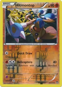 Pokemon - Hitmontop - 49/111 - Uncommon - Reverse Holo - XY - Furious Fists - NM - Image 1