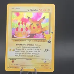Birthday Pikachu Holo 24 Celebrations Classic Collection Pokemon 2021 NM - Image 1