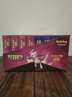 Pokemon TCG: Hidden Fates Pin Collection Mew & Mewtwo Case 8 Boxes 820650814778 - Image 2