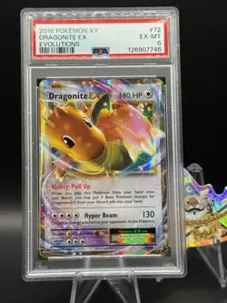 PSA 6 Pokemon Dragonite EX 72/108 Evolutions Ultra Rare Holo - Image 1