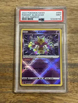 GRADED PSA 9 2022 Pokemon SWSH Radiant Alakazam Silver Tempest #059 - Image 1
