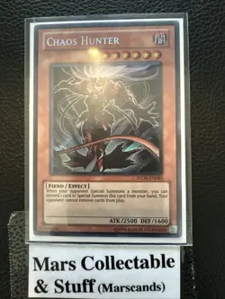 Yugioh CHAOS HUNTER Mint 1st Edition Secret Rare STOR-EN085 - Image 1