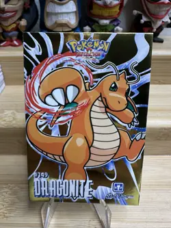 Dragonite Flat Gold Holo Pokemon Attacks Card Database - Image 1