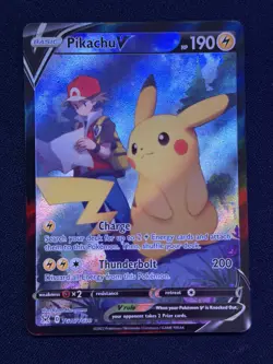 OBO / Pokemon TCG Pikachu v TG16/TG30 Lost Origin 2022 Full Art Holo Card - Image 1