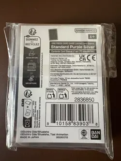 One Piece Card Game Bandai Fest Championship 2025 Silver Purple Sleeves Sealed - Image 2
