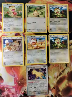Meowth Vintage To Modern Pokemon Card Lot LP (Read Description) - Image 1