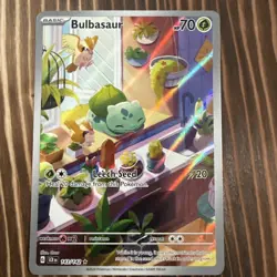 Pokemon TCG Bulbasaur Card 143/142 Stellar Crown Illustration, Rare Near Mint - Image 1