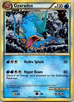 Gyarados 30/30 HGSS Exclusive Holo Trainer Kit Pokemon Card NM Near Mint - Image 1