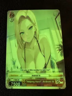 Android Full Art Anime One Piece Waifu Trading Card Holofoil GLOW IN DARK ! - Image 2