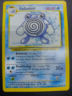 Poliwhirl 38/102 4th Print Base Set WOTC 1999-2000 Pokemon Card Near Mint - Image 1