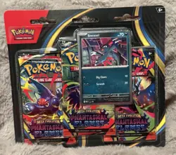 Pokemon TCG Mega Evolution Phantasmal Flames 3 Pack Booster Sneasel Promo Cards - Image 1