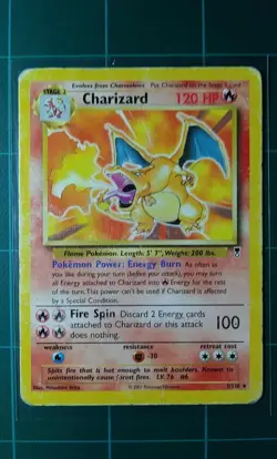 Pokemon Card Vintage Legendary Collection Set # 3 Charizard Non-Holo Rare DMG - Image 1